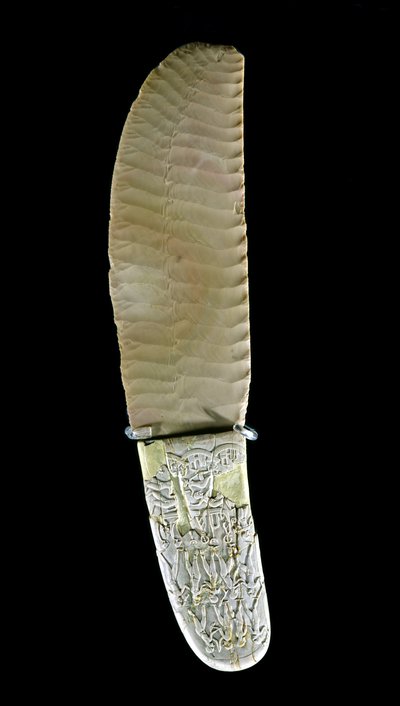 Knife Carved with Battle Scenes, from Gebel el-Arak, Naqada II Period, c.3500-3100 by Predynastic Period Egyptian